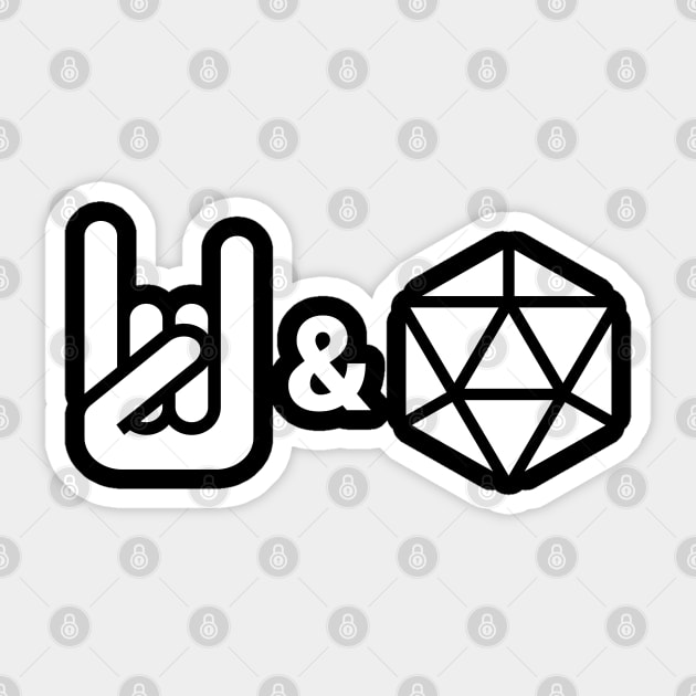 Rock and Roll DnD Icons Sticker by DnlDesigns